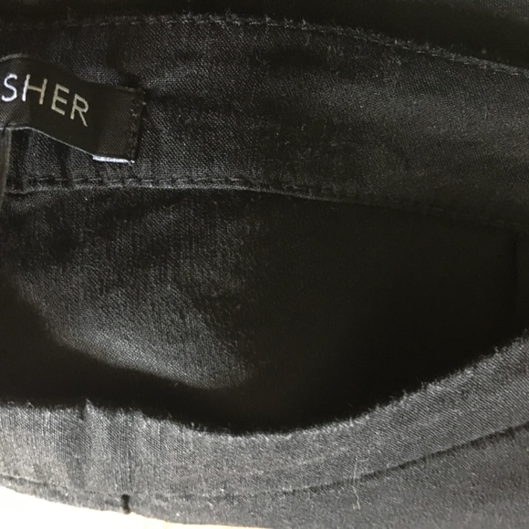 Eileen Fisher black linen blend wide leg pants (8) - Picture 6 of 7